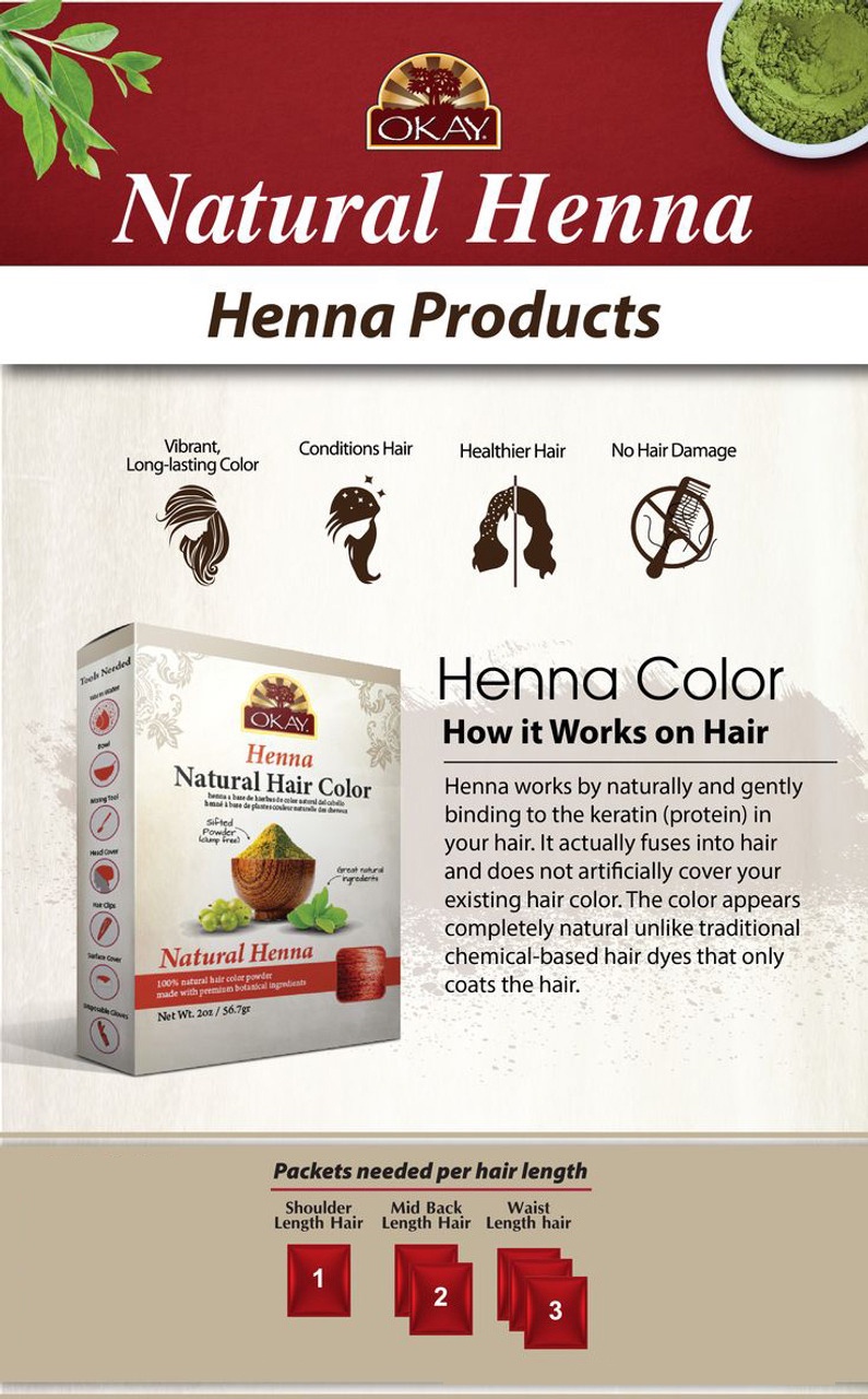 Okay Pure Naturals, Herbal Henna Natural Hair Color.  g | Shopee  Singapore
