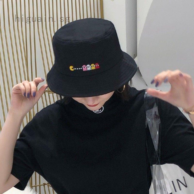 Image of Women Men Travel New Fisher Bucket Hats Unisex Cotton Outdoor Fashion Embroidery
