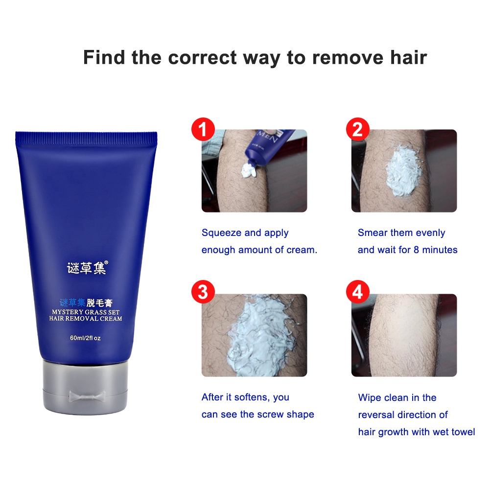 60ml Men Removal Depilatory Cream Hair Armpit Leg Body Beauty Arm