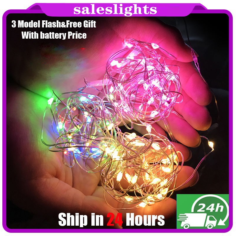 included Battery 1M/2M LED light 3 modes Fairy Lights Christmas Decor