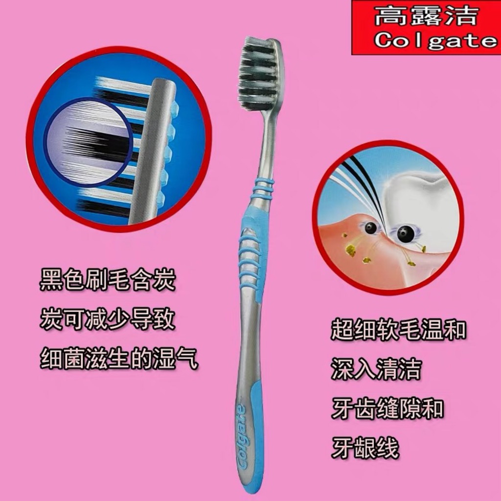 pink colgate toothbrush