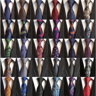 EFAN Lavender Luxury Men's Fashion 100% Silk Dots Jacquard Woven Classic Neck Ties