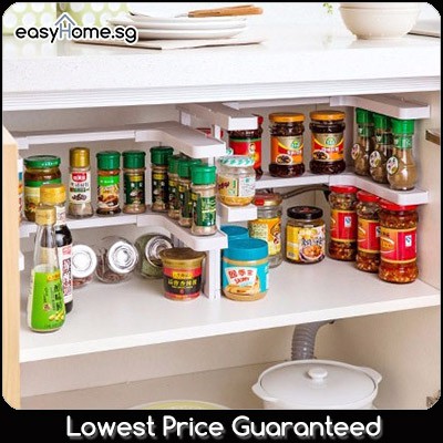 Spice Shelf Space Saving Kitchen Storage Rack Organiser