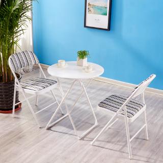 Folding small round table balcony table simple IKEA ...