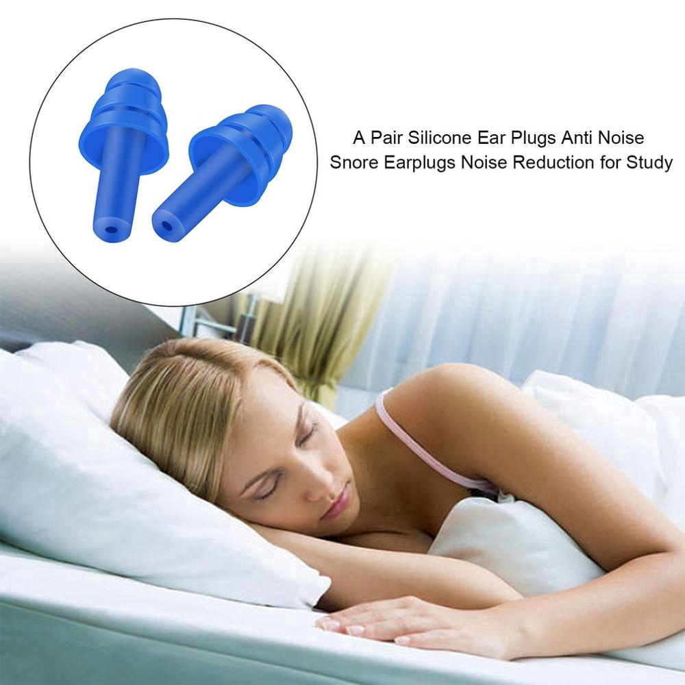Silicone Ear Plugs Anti Noise Snore Earplugs Comfortable for Travel