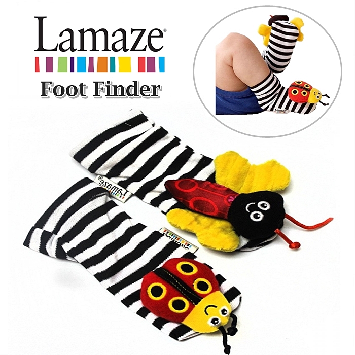 lamaze wrist rattle and footfinder set