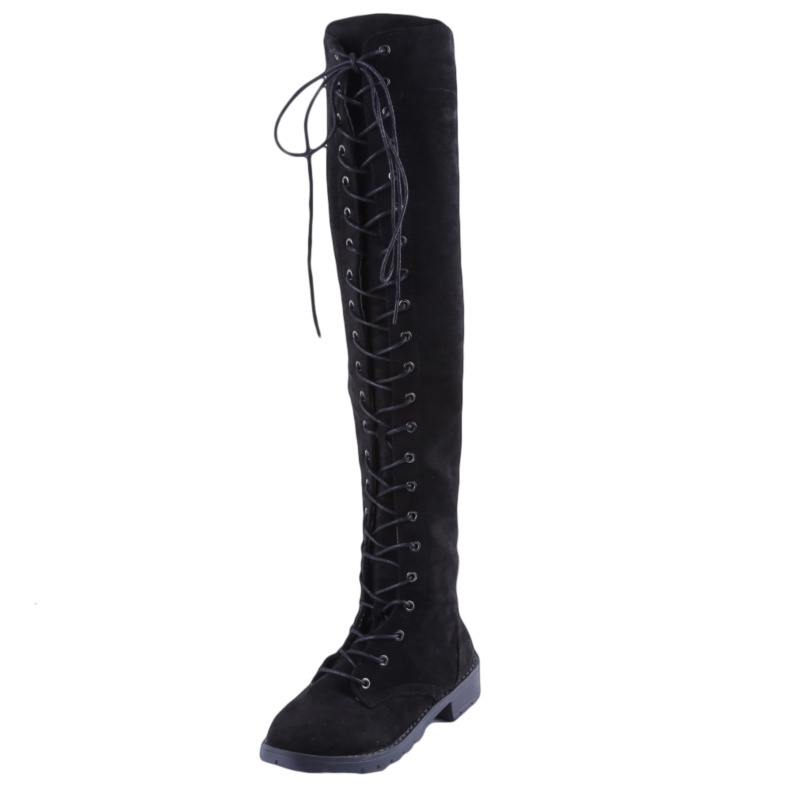 lace up high knee boots