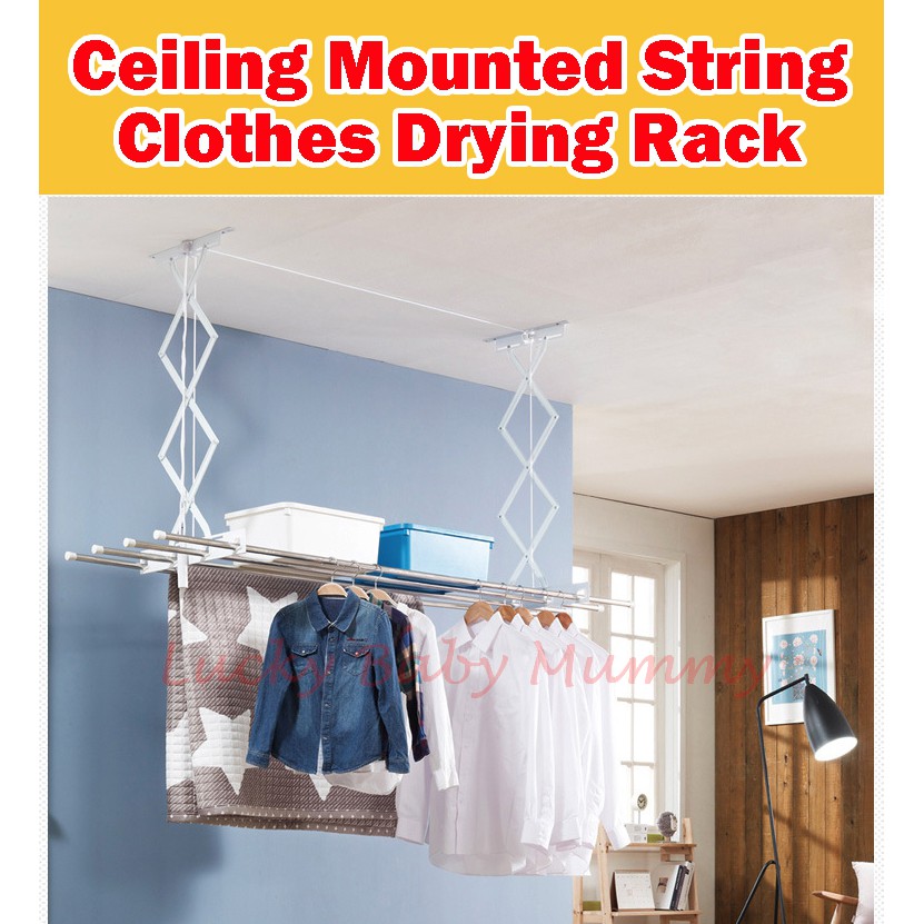 Ceiling Mounted String Chain Laundry Drying Rack Best Selling In Korea Clothes Laundry
