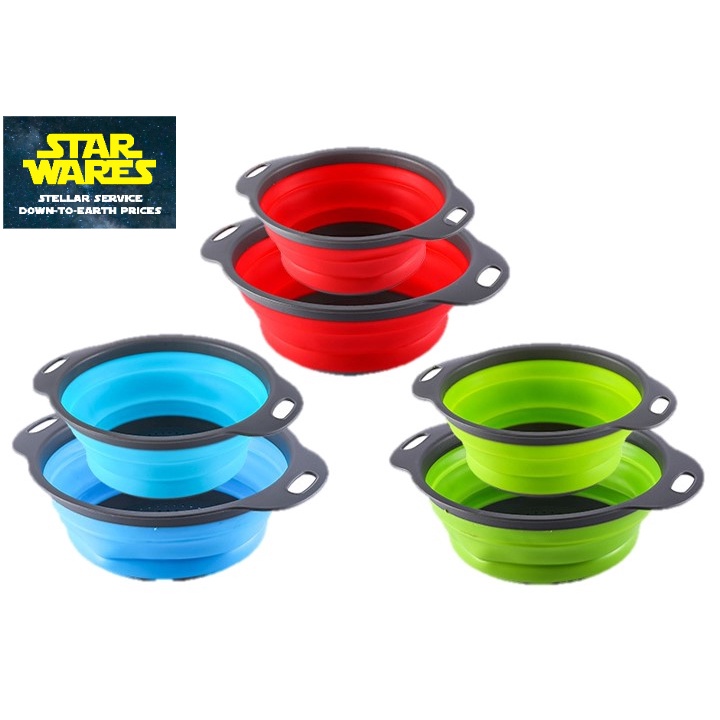 Strainer / Colander / Filter Basket 2Piece Set (3 Colors) Shopee