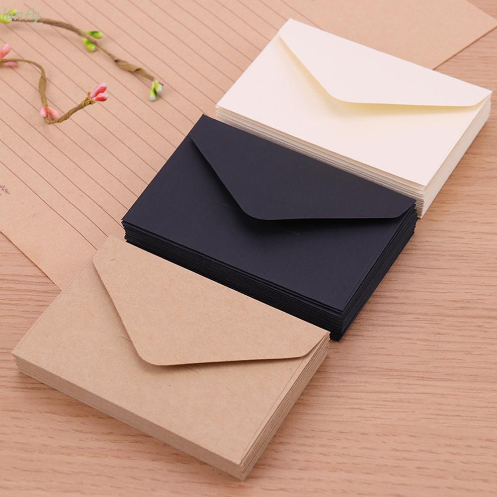 50pcs Creative European Style Letters Kraft Paper Envelopes for Invitation Mails 