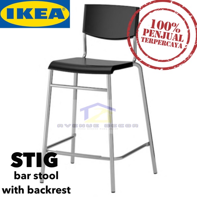 Stig Ikea Bar Stool Off 71, Ikea Stig Bar Stool With Backrest