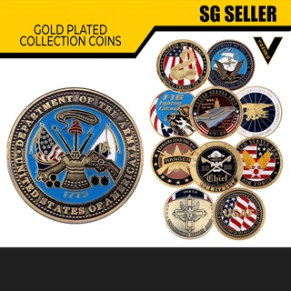 [SG SELLER] GOLD PLATED US FBI/SWAT/POLICE LIMITED COLLECTION GOLDEN COIN