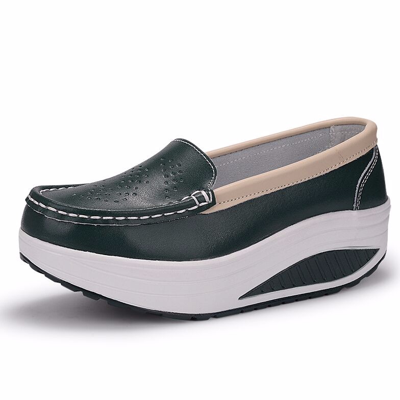 wedge boat shoes