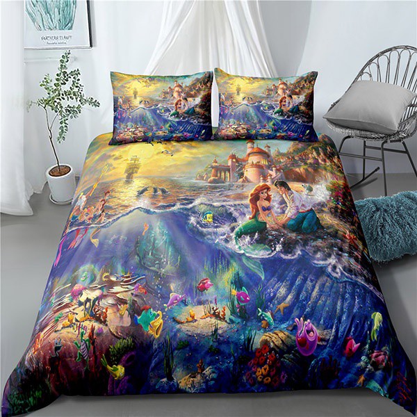 The Little Mermaid 3in1 Bedsheet Set, Little Mermaid Bed Sheets Twin
