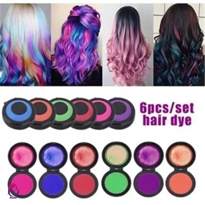 6pcs Set Temporary Color Hair Dye Pewarna Rambut Hair Coloring Warna Rambut Hair Color Shopee Singapore