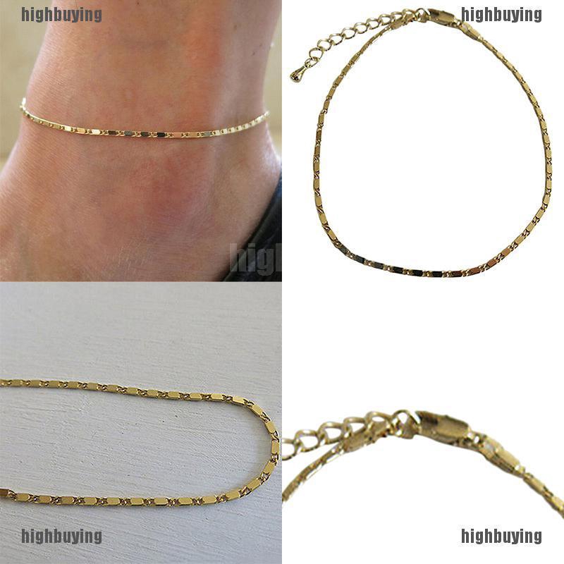 gold chain ankle bracelet