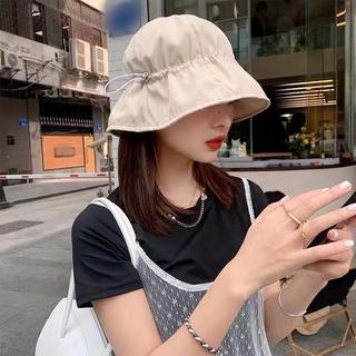 Image of thu nhỏ Women Men Summer Sun Protector Adjustable Bucket Hats/Fashion Casual Breathable Anti UV Quick-dry Wind Rope Cap / Outside Travel Beach Fisherman Bucket Hat #1