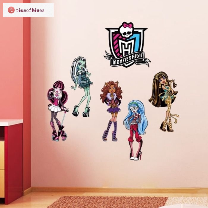 Tf Monster High Cartoon Wall Sticker Mural Vinyl Decal Kids Room