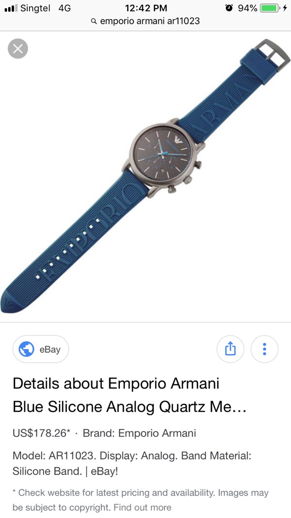 emporio armani womens watches ebay