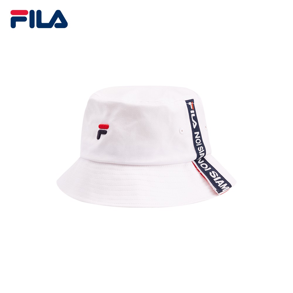 white fila bucket hat