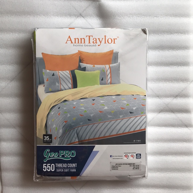 Ann Taylor Geopro Fitted Sheet Set Shopee Singapore