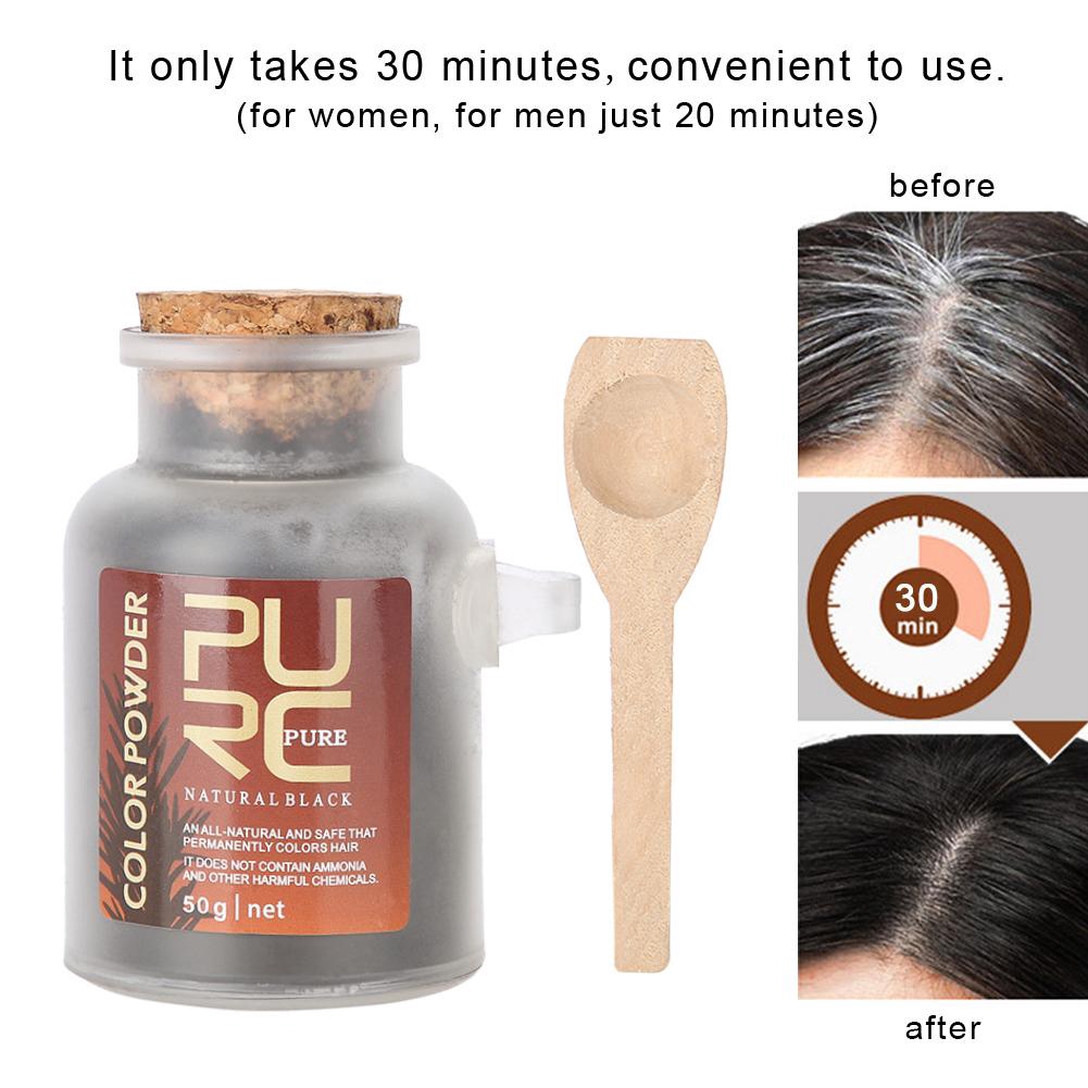 Coloring Lasting Hair Ingredients Long Powder Natural 50ml Hair