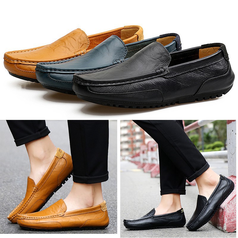 brown casual slip on shoes