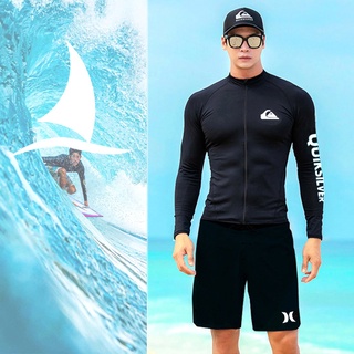 QUIKSILVER Men Surf Light Rashgard Long Sleeve UPF50 + Sunscreen Diving Top swimwear