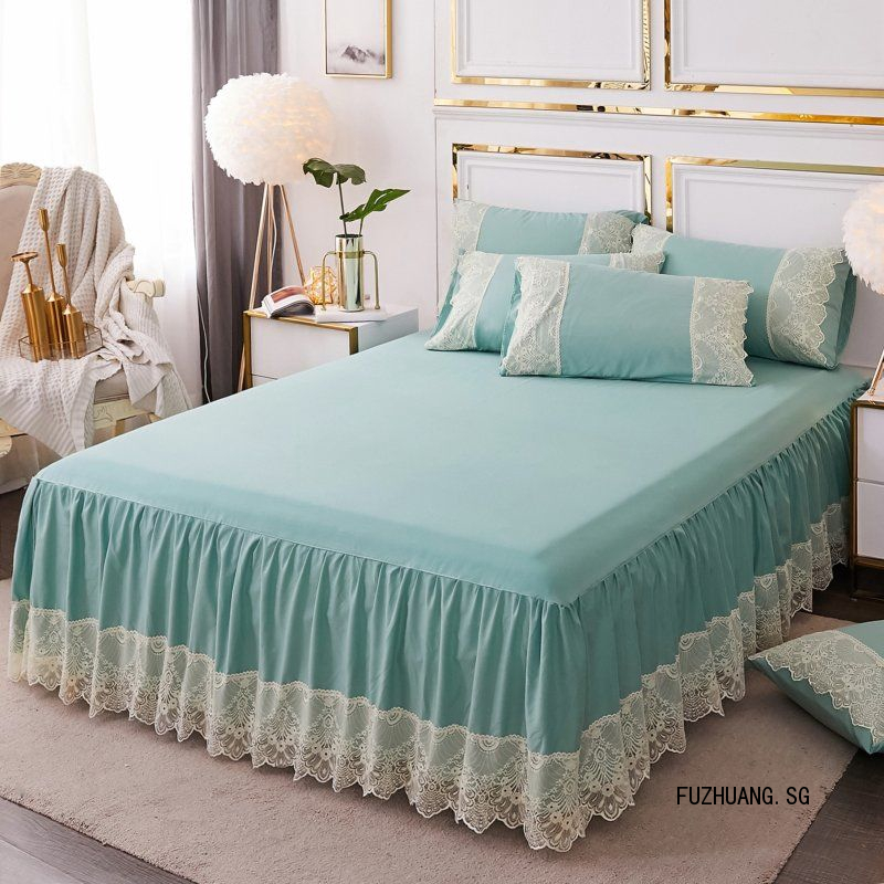 Lace Side Bed Skirt Sheet King, King Size Bed Skirt