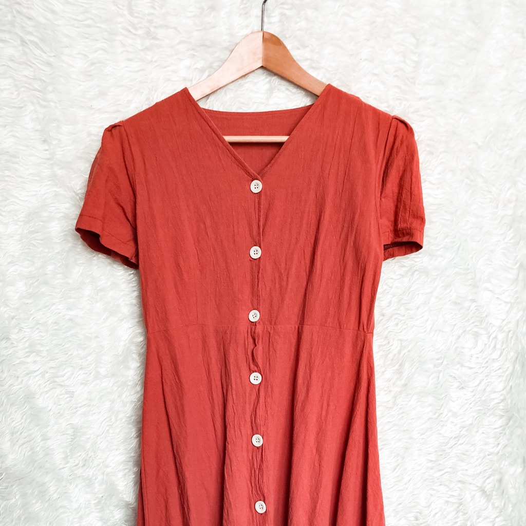 button down dress shopee