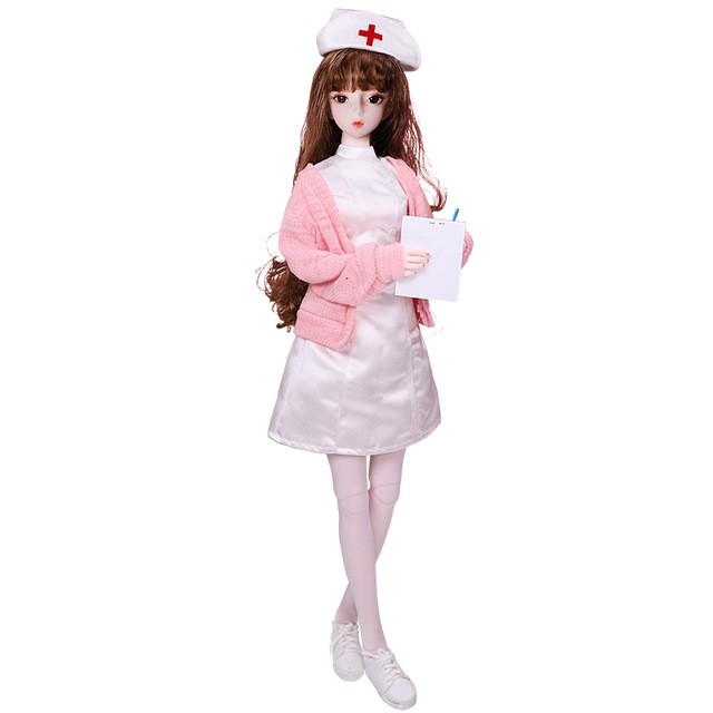 1 Nurse Re-Ment Dollhouse Barbie Blythe Uniform Cloth No 