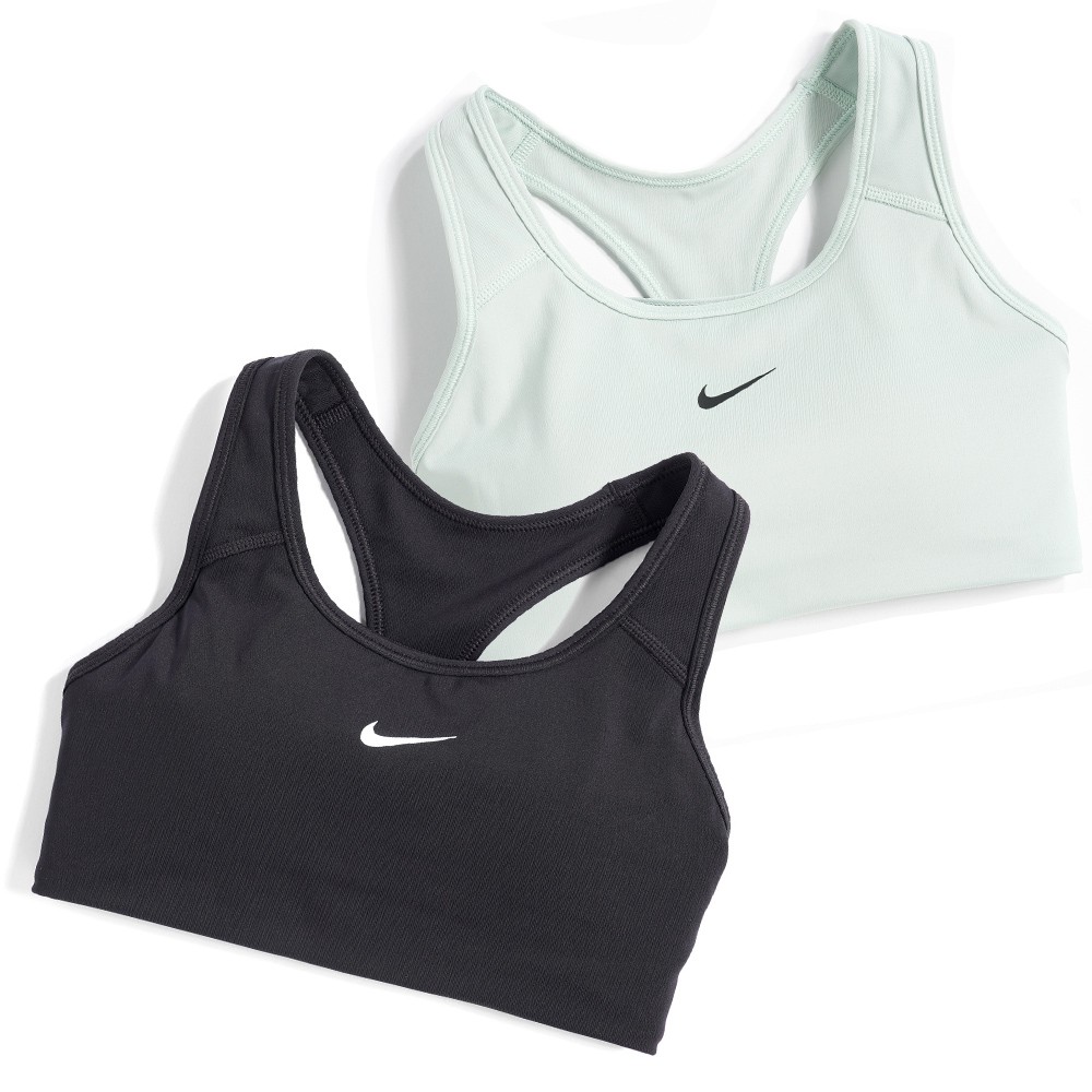 nike swoosh bra white