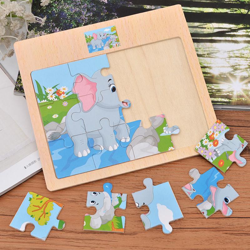 12 Pieces Of Wooden Puzzles For Children 2 3 4 Years Old Early   65115b902a048d24417233057d8fd2ec Tn