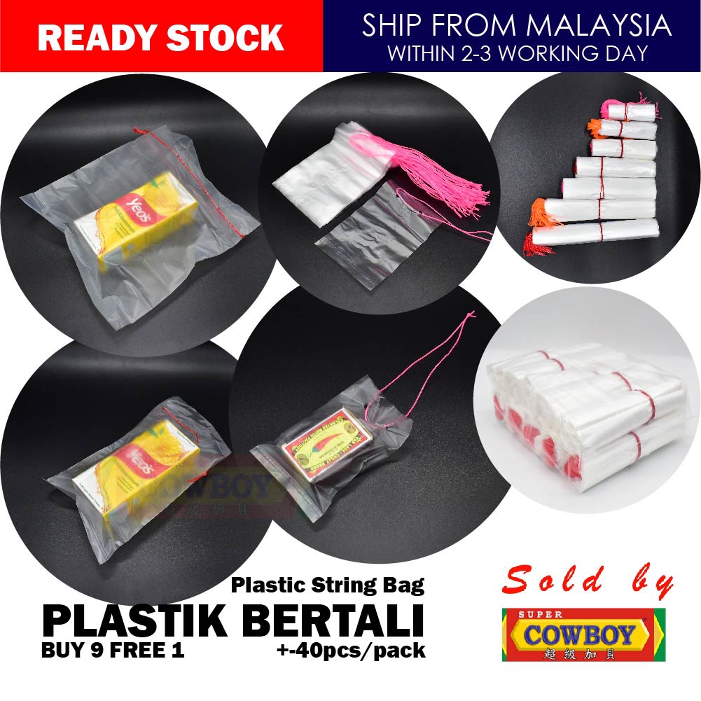 Bag Plastik Tali/String Bag/Beg Bungkus/Disposable Plastic Bag with ...