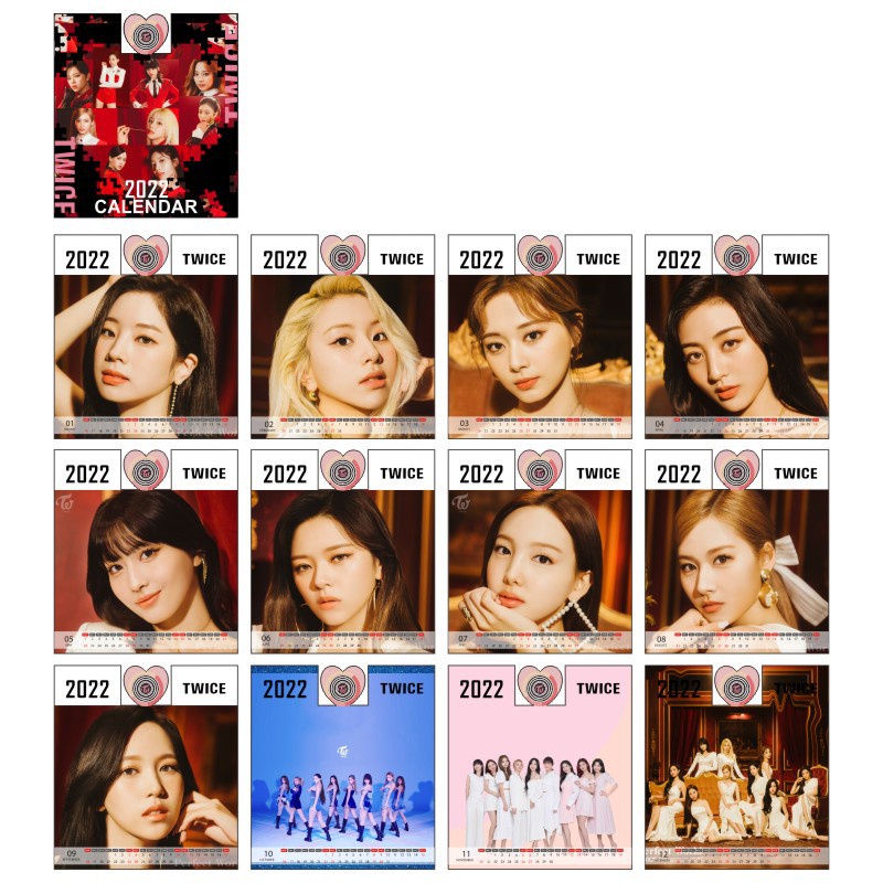 Twice 2022 Calendar 2022 New Desk Calendar Bts Blackpink Seventeen Twice Exo Txt Sk Iu Photo  Calendar Tnt Wang Yibo Xiao Zhan Jk V Suga Jimin Desktop Calendar  Decoration | Shopee Singapore