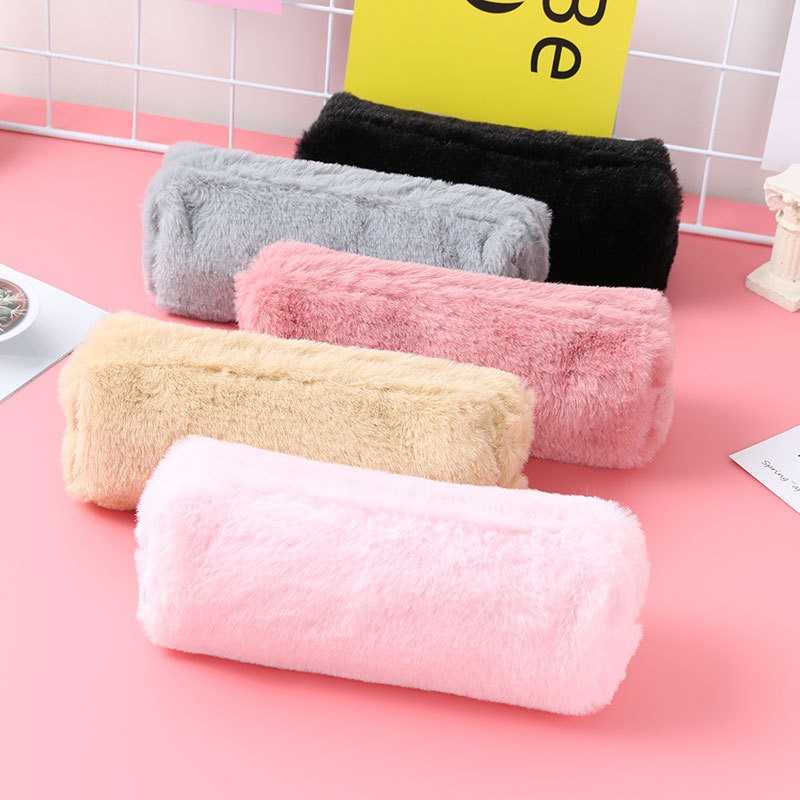 Fresh Girl Simple Plush Pencil Case School Student Stationery Supplies - detail feedback questions about 1pcs game roblox pencil bags