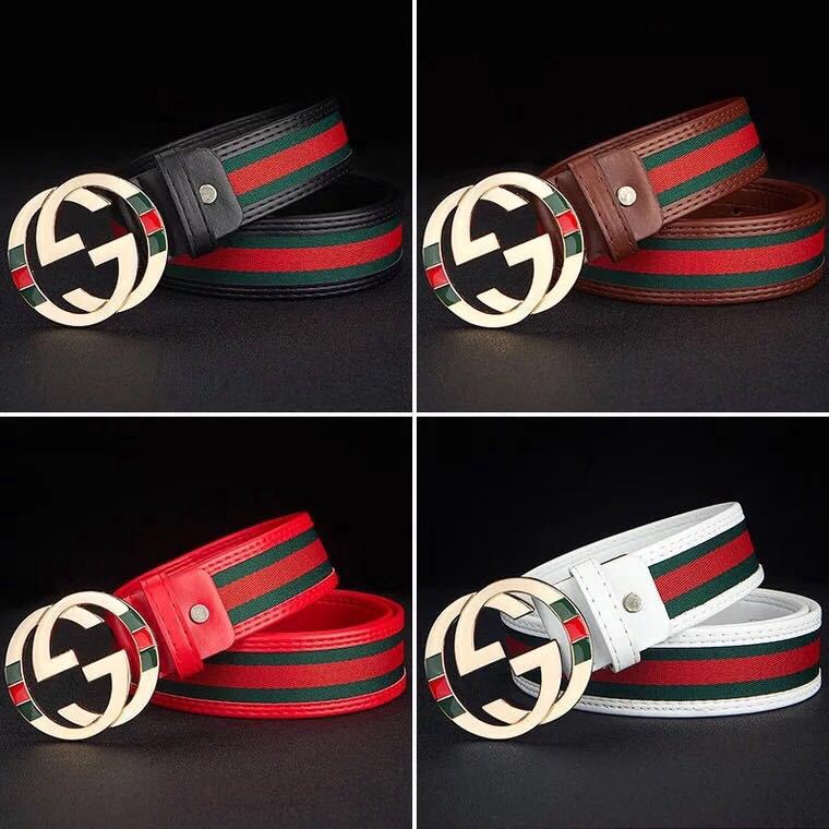 red designer belt