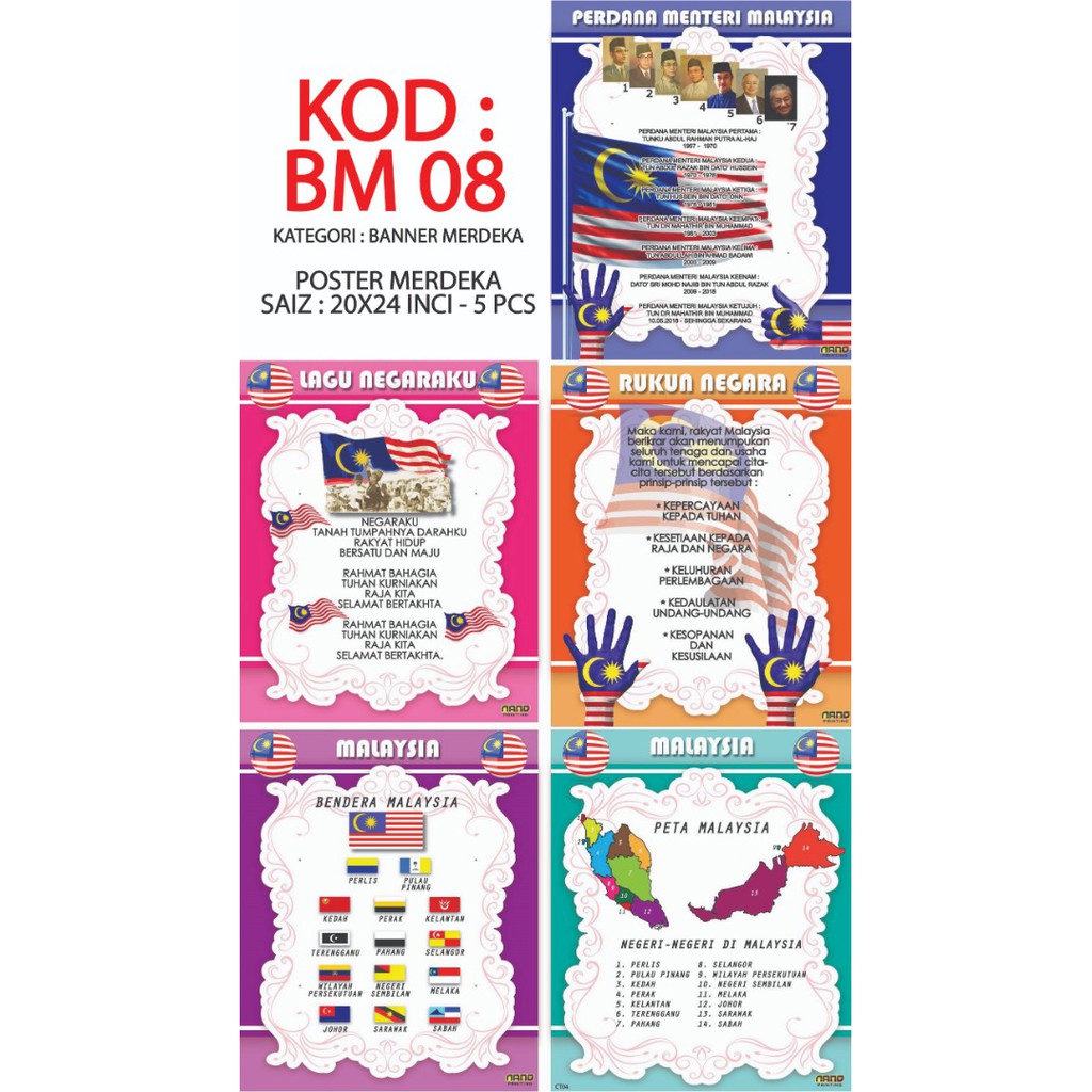 Carta Malaysiaku Ceria Bm08 Shopee Singapore