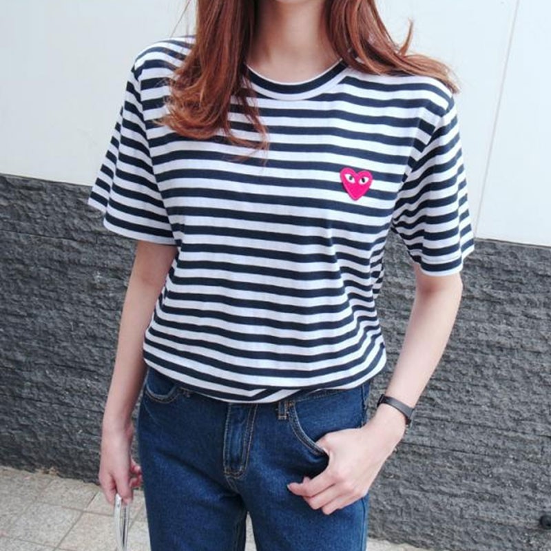 comme des garcons women's striped shirt