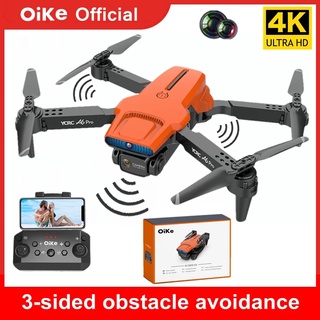 Oike Drone Murah Folding Mini Drone A6 Pro with Infrared Obstacle Avoidance 4k HD Dual Camera Rc Helicopter Quadcopter Toys