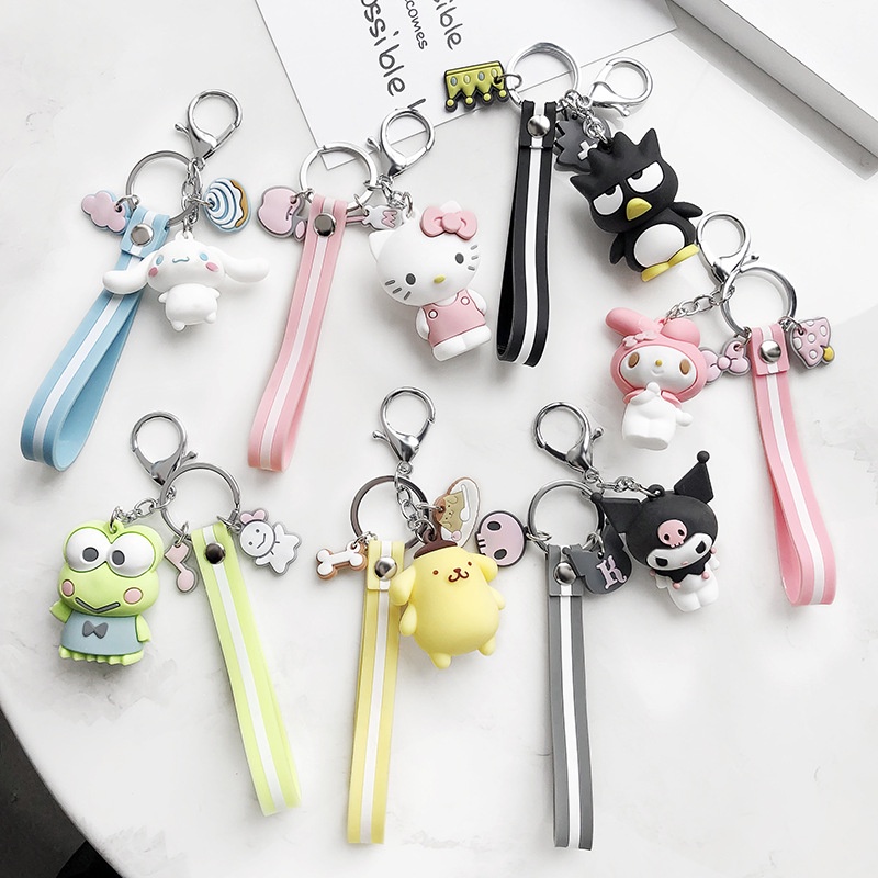 [PipiGO]Cute Sanrio keychain hook Kuromi Cinnamoroll Pompompurin