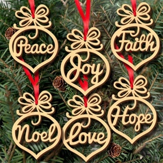 Weihnachtsbaum leuchtende Ornamente LED Holzanhänger Neuheit Home Decor Sg 