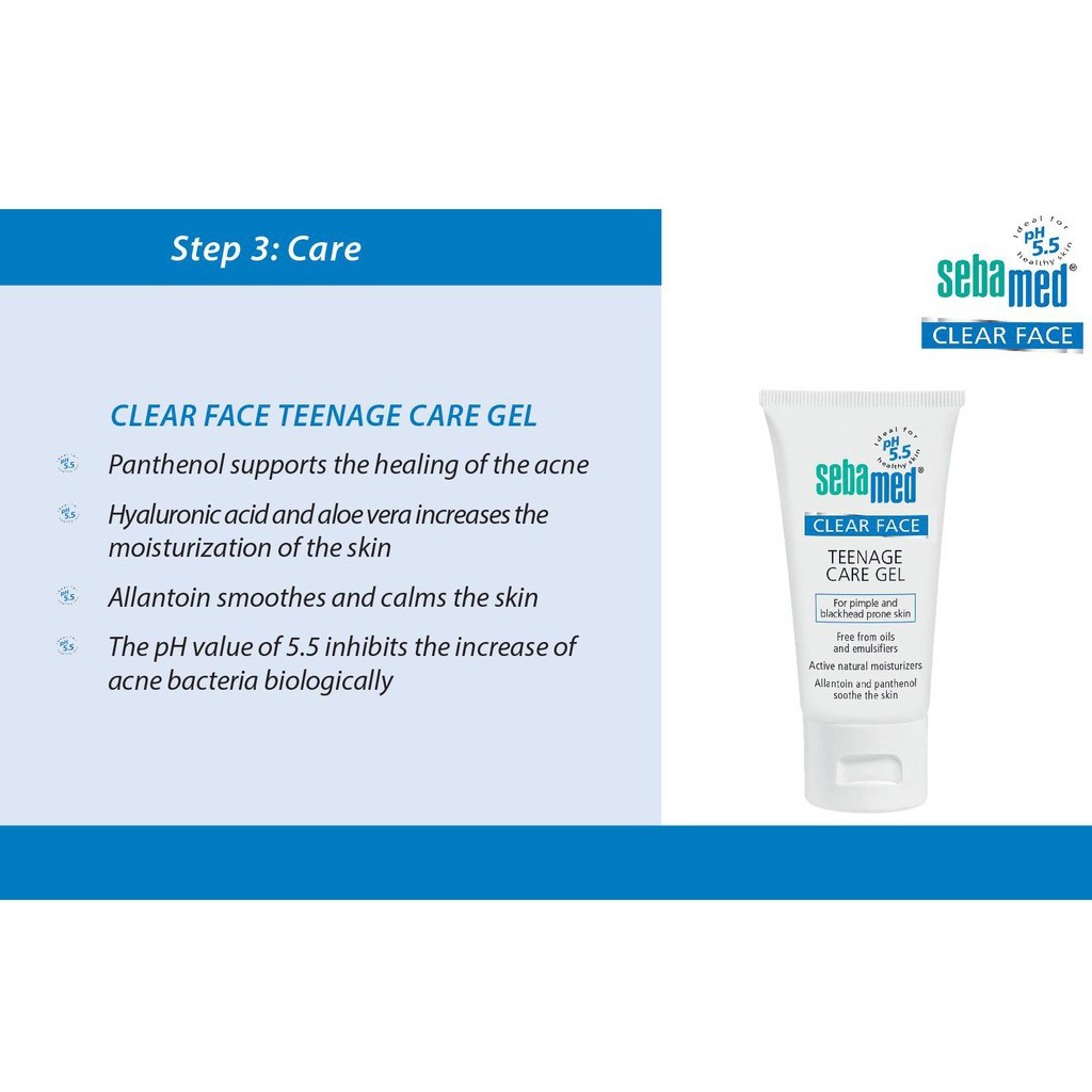 Shop Malaysia Sebamed Clear Face Teenage Care Gel 50ml X 1 Shopee Singapore