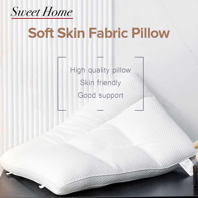 Soft Skin Fabric Pillow Ergonomics Supportive Neck Care Back Side