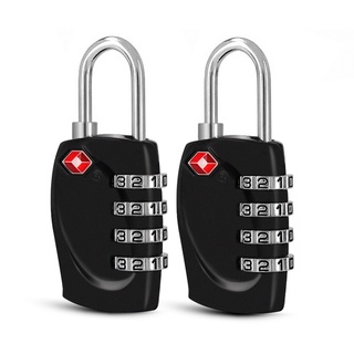 Hycoprot TSA Approved Luggage Locks with 4 Digit Combination Padlock Waterproof Resettable for Travel, Suitcases, Baggage, Gym