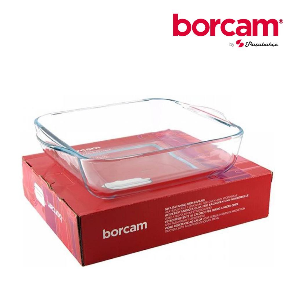 2l Borcam Borosilicate Square Glass Roaster Bakeware Serveware Shopee Singapore