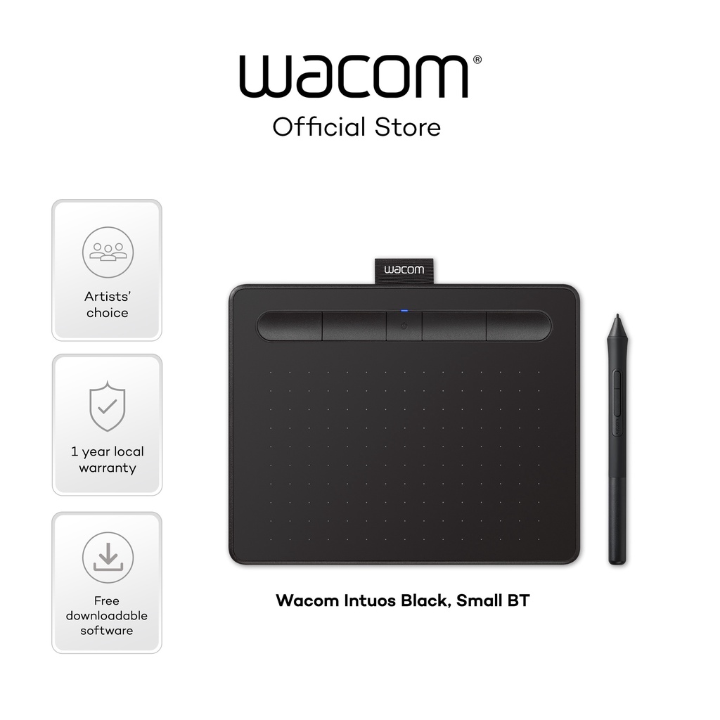 Wacom Intuos w Bluetooth Graphic Drawing Tablet / Writing Pad (Supports ...