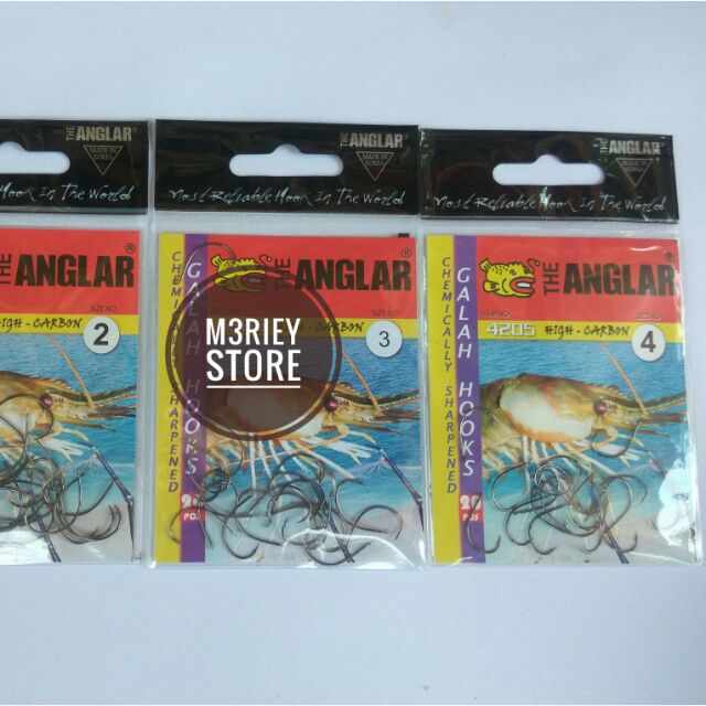 The Anglar High Carbon Hook Mata Kail Udang Shopee Singapore