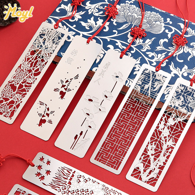 [Ready Stock] Creative Chinese Style Metal Bookmark Retro Exquisite Bookmark Student Gift Prize