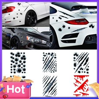 Bullet Holes /Scratches Decal Orifice Stickers Graphic Shothole for Car Helmet 
